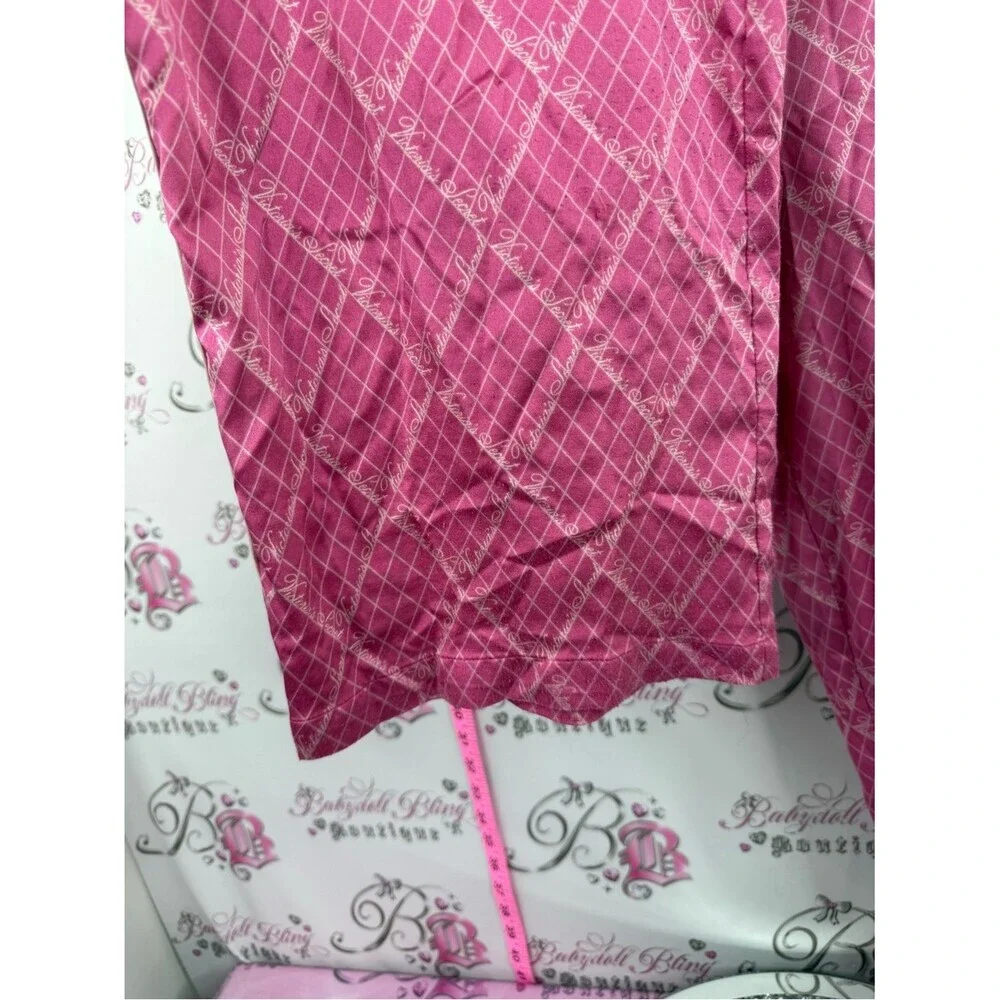 Victoria's Secret pants shiny Pink Patterned Satin Pajama Pants